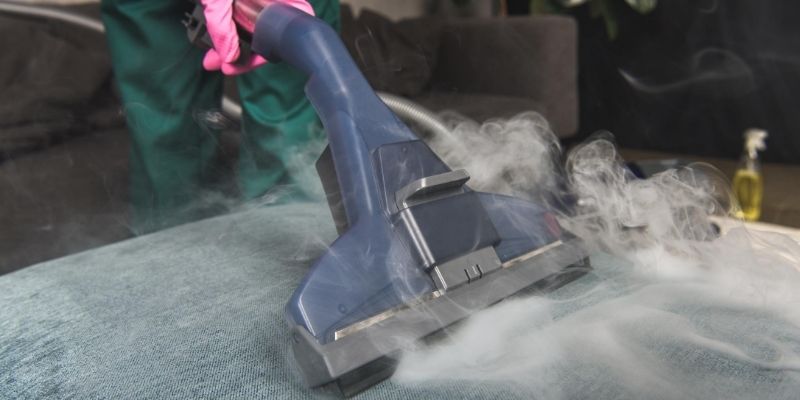 Cleaning with steam cleaner