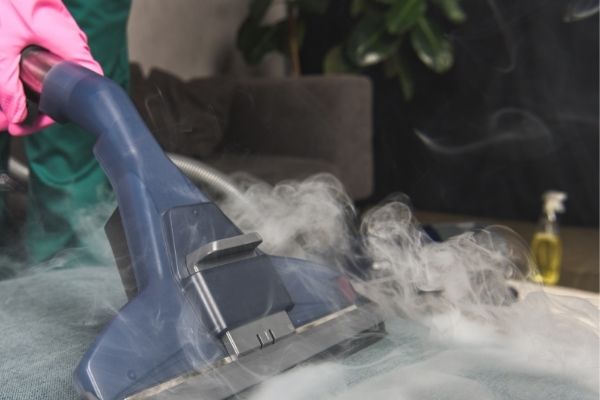 Steam cleaning bed