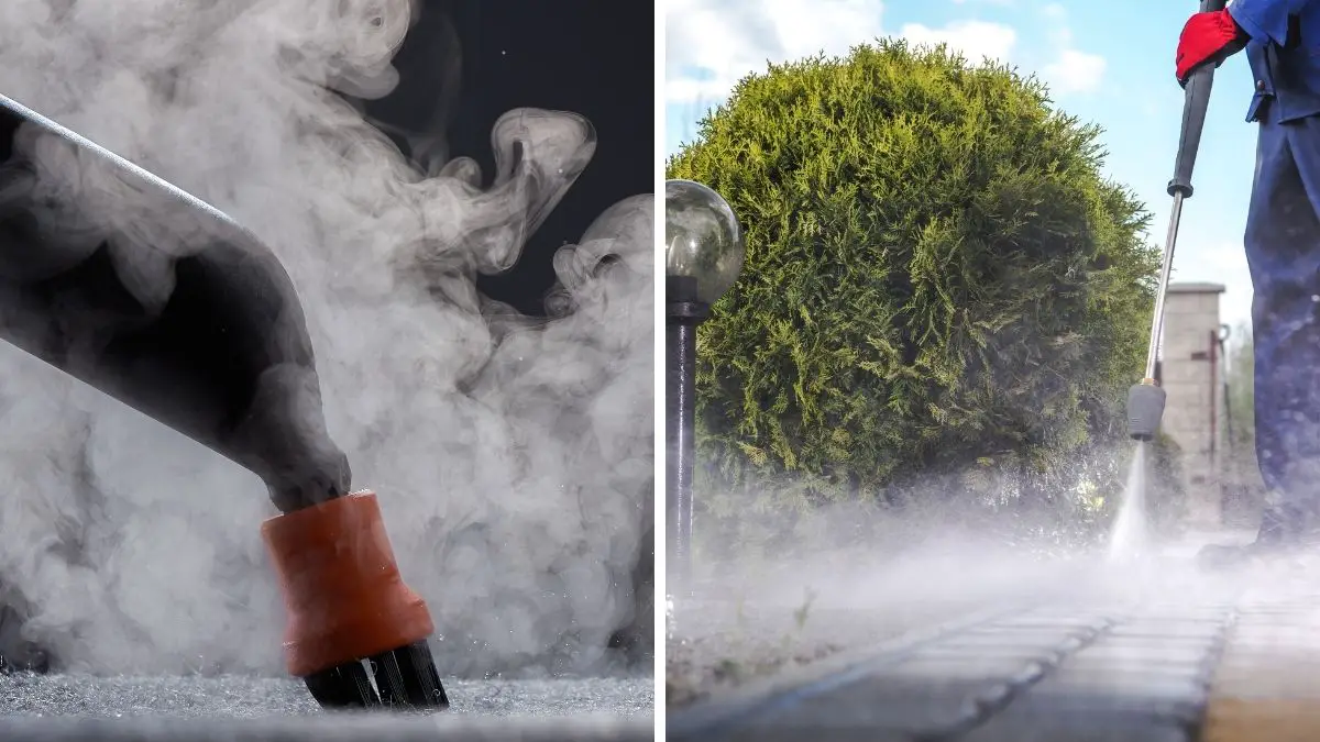 Steam Cleaning vs Pressure Washing